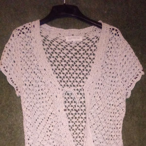 Jones New York women short sleeve sweater white XL